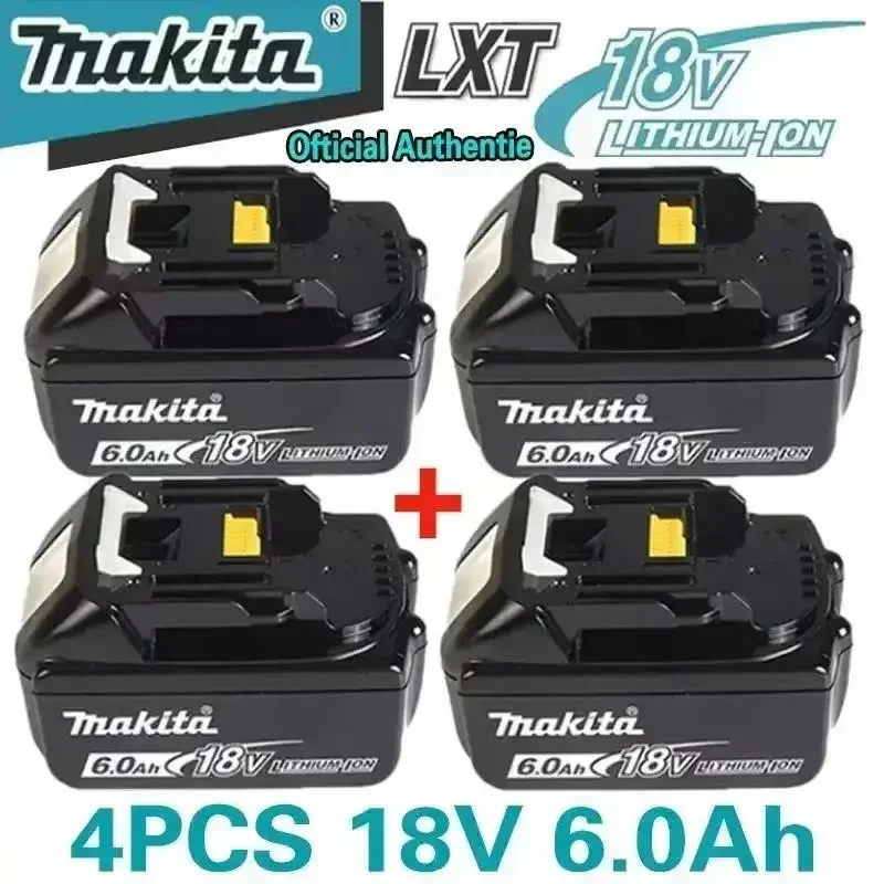 100% 오리지널 Makita 18V 6.0Ah 충전식 배터리, Makita BL1830 BL1830B BL1840 BL1840B BL1850 BL1850B 전동 공구 배터리