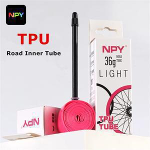 NPY 라이트 1psc 36g Tpu 자전거 내부 튜브 700C X18 25 28 32 35 37 40 도로 자전거 TPU 소재 타이어 65mm 길이 프랑스 밸브