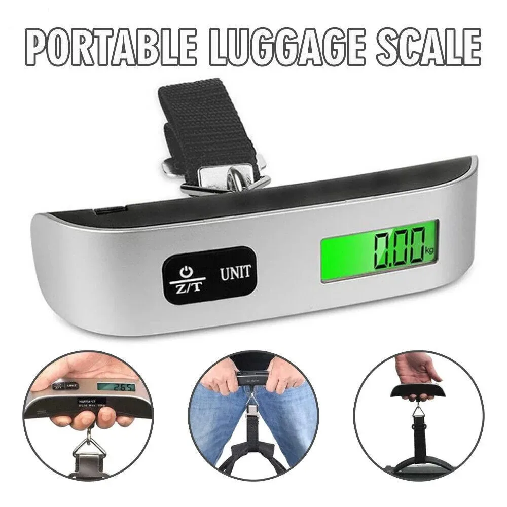 휴대용 디지털 수하물 저울 110lb 50kg 여행용 가방 무게 측정 저울