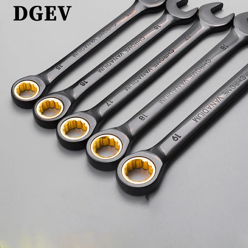 DGEV 유니버설 토르크 렌치 조절 가능한 토크 8-19mm 라쳇 스패너 자전거 오토바이 자동차 수리 도구 기계 도구