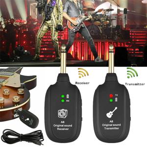 기타 무선 시스템 오디오 송신기 수신기 C01 픽업 일렉트릭 기타베이스 바이올린 용 USB 충전식 무선 시스템
