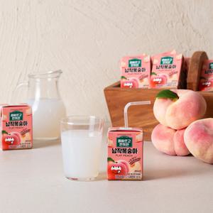 [올바르고반듯한] 납작 복숭아 팩주스 120ml X 24팩