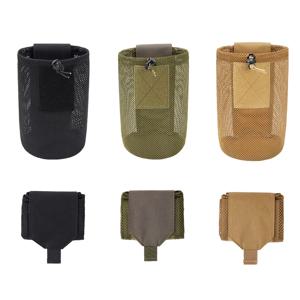 OPHIDIANTAC 접이식 기타 주최자 벨트 파우치 MOLLE 전술 메쉬 물병 파우치 메쉬 재활용