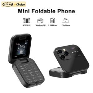 SERVO i16Pro 소형 접이식 휴대 전화 자동 통화 기록 속도 다이얼 FM 라디오 미니 플립 전화 2 카드 GSM 잠금 해제 핸드폰