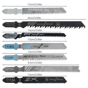 20개 조각 퍼즐 블레이드 세트 T-샤프트 HCS 다양한 종류의 직소 블레이드 (목재, 플라스틱 및 금속 절단용) 블랙앤데커 메타보용