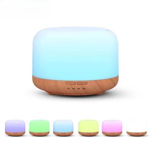 가습기 에센셜 오일 디퓨저 500ML 초음파 쿨 미스트 메이커 안개 USB 가습기 LED 램프 아로마 디퓨저 전기 ﻿