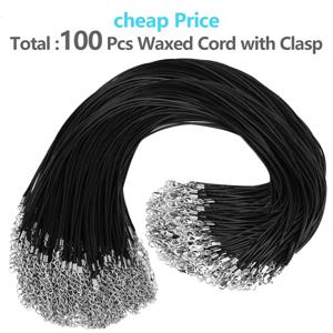 50-100Pcs 가죽 목걸이 체인 펜 던 트에 대 한 팔찌 코드 Clasps, 대량 왁스 로프 목걸이 문자열, 보석 만들기 용품