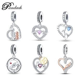 오리지널 925 스털링 실버 어머니의 사랑 포옹 참 비즈 펜던트 S925 팔찌 목걸이 파인 DIY 쥬얼리에 적합