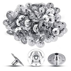 100pcs 세트 촛불 심지 탭 금속 촛불 심지 기본 지지대 탭 12.2-20mm 직경 DIY 수제 양초 만들기 용품
