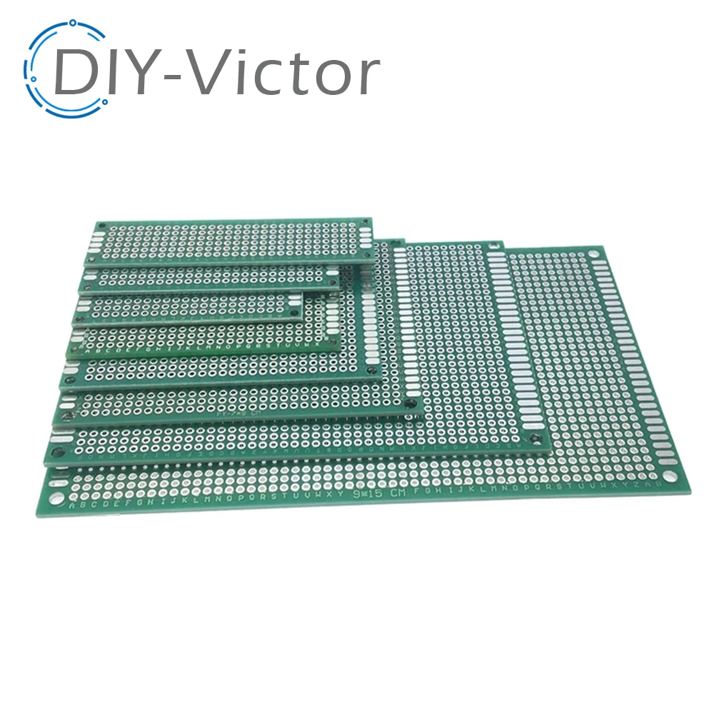 9x15 8x12 7x9 6x8 5x7 4x6 3x7 2x8 cm Arduino 용 양면 프로토 타입 Diy 범용 인쇄 회로 PCB 보드 Protoboard