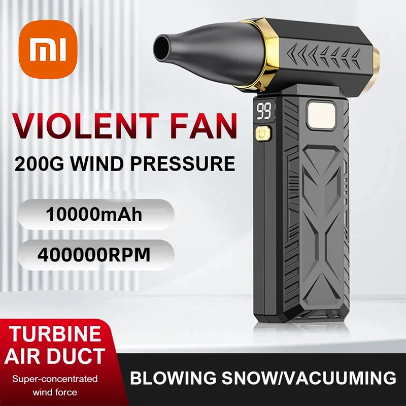 Xiaomi 폭력 송풍기 400000RPM 강력한 공기 송풍기 진공 먼지 청소기 브러시리스 모터 충전식 바람 55 메터/초 터보 제트 송풍기