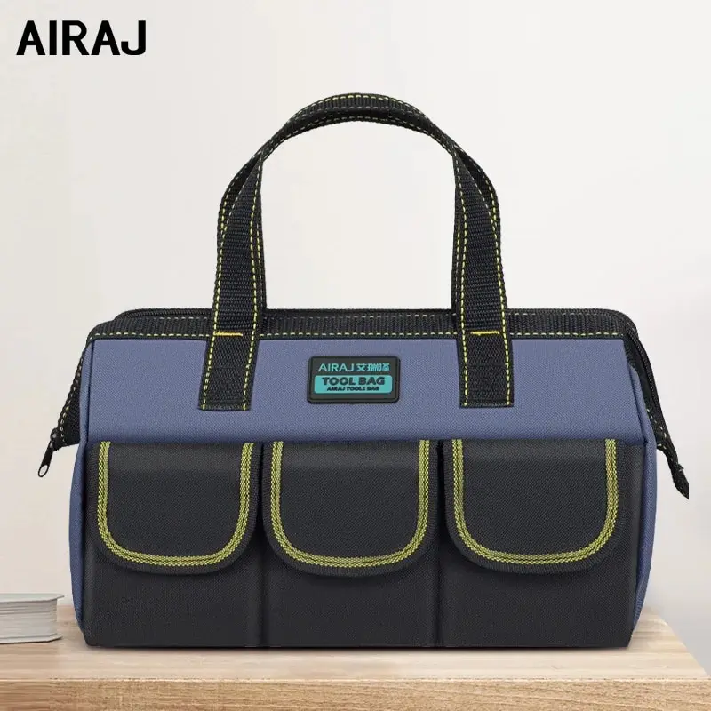 AIRAJ 다기능 도구 키트 옥스포드 천 방수 물 및 전기 작업 가방, 멀티 포켓 낙하 방지 보관 가방