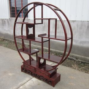 Custom. [Elegant Color] Antique Reproduction Furniture Solid Wood 1.5 Antique Shelf Storage Rack Display Hallway Rack Duobao P