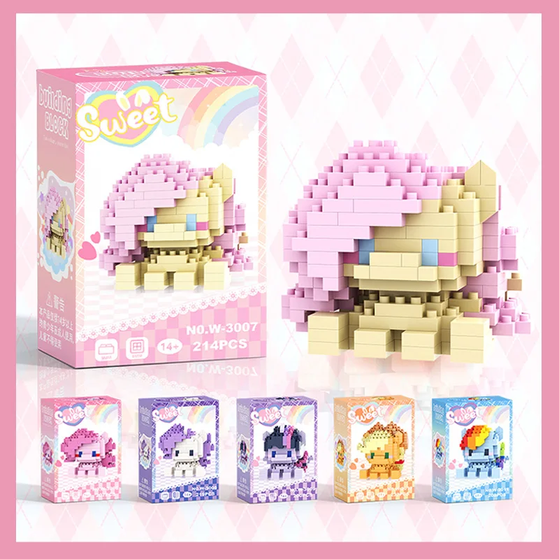 내 작은 조랑말 빌딩 블록 Lega Equestria Girls 그림 Twilight Sparkle 빌딩 블록 만화 캐릭터 어린이를위한 장난감