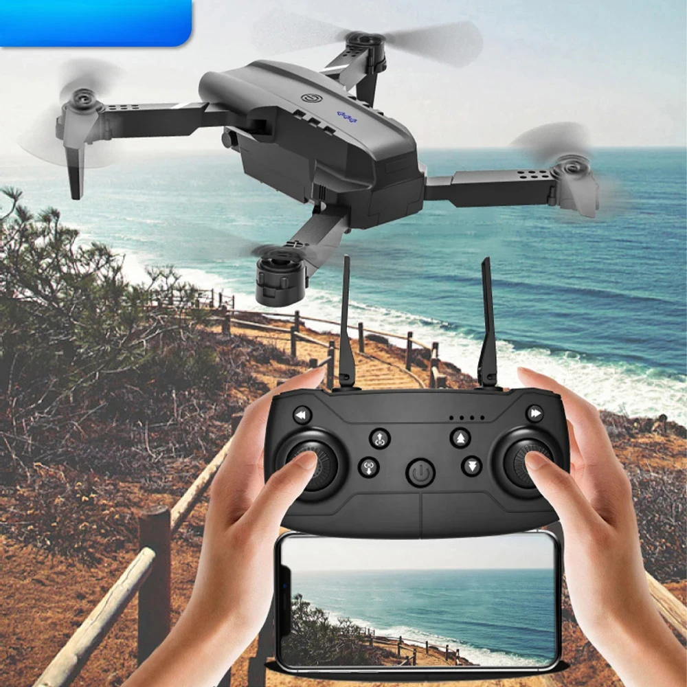 고도 고정 E99 접이식 드론 쿼드콥터 원격 제어 핸들 4축 항공기 HD 4K 사진 UAV