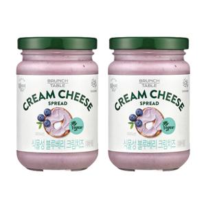 식물성 블루베리 크림치즈 190gX2+치즈나이프