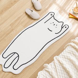 냥냥 펀치 고양이 욕실 발매트 동물 미니러그 36x60