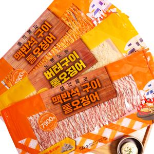 [더주] 결대로 찢어먹는 한마리 오징어 (맥반석/땅콩버터/매콤핫) 100g