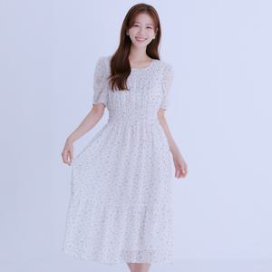 쉬폰 나염 스모킹 원피스 RMOWE26RT5