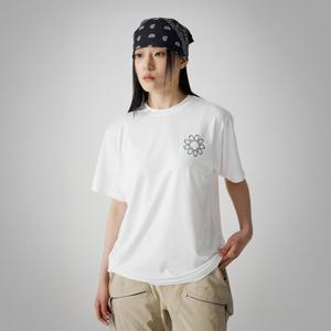 보들보들일상에서도멋스럽게 넥스킨 AIR-MESH 플라워 반팔 티셔츠SSM25062