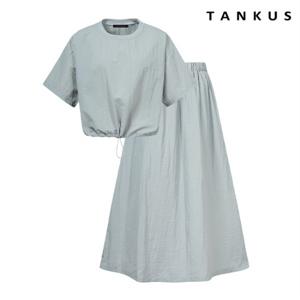 정상가:89,000원 | 데일리 스트링 티셔츠 밴딩 스커트 셋업 (TV2OP064L0)