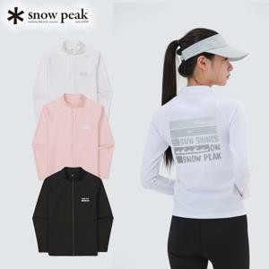 스노우피크 워터 여성 세미크롭 집업 래쉬가드 S25MWWSW05 피크캠핑