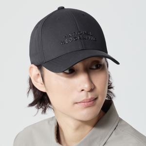 N245AHA520 고주파 로고 볼캡 BLACK