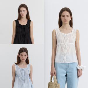 던스트 SHIRRING SLEEVELESS BLOUSE_UDBL5B228