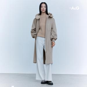 [최초가209,000원]울혼방 콤비 후드코트