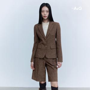 더엣지 울혼방 로렌 체크 자켓