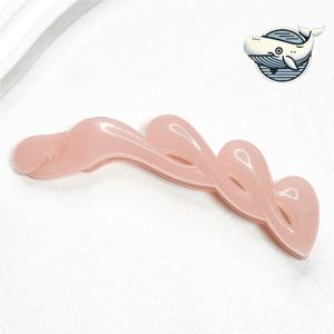 고품질 여성 헤어 스타일링 바나나 핀 우아한 핑크 바나나핀 헤어클립 예쁜헤어핀 반머리핀 헤어고정핀 예쁜머리핀 머리꽂이