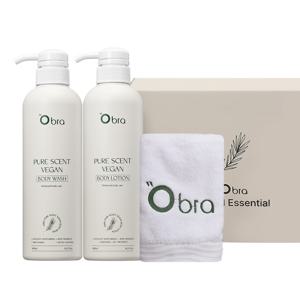 비건 바디워시+로션+호텔타월 세트 미백주름개선기능성 미백바디워시 자연유래 비건
