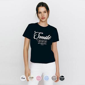 395509 여 미니핏 그래픽 반팔티(Smile, Mini fit)