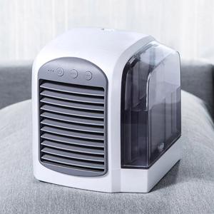 리빙에디션 탁상용 무드등 냉풍기 휴대용 미니 에어 쿨러 LED 선풍기 에어컨 냉방 얼음