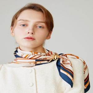 액세서리 DCSC5F701N2 [DAKS[링세트][SILK100%]네이비 DD체인 스카프&링 세트