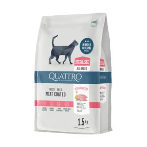 콰트로 동결건조 코팅 청정 자연 유리너리 중성화묘용 1.5kg + 캣츠디저트 5종 덤