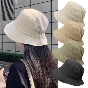 바스락 셔링 버킷햇 밴딩 여성 봄 여름 햇빛차단 챙 벙거지 모자