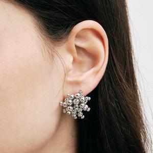 metal popcorn earring