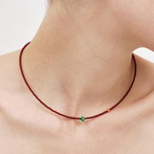 [~6/22 원석팔찌][강민아 착용][단독] color jade bead necklace