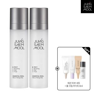 에센셜 물 마이크로 피팅 미스트 120ml 듀오 + 매끈피부세트 + 물크림 라이트 8ml