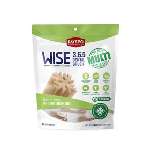 데이스포 와이즈 3.6.5 덴탈케어 브러쉬 종합건강 240g 강아지껌