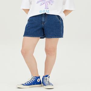 베네통 라벨 데님 숏 팬츠 BADP02441