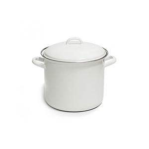 [햇살테이블공구] [클래식화이트] 법랑 화이트 양수냄비 22cm(H)