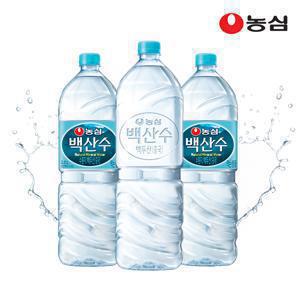 백산수 2L 유라벨 12병 + 무라벨 12병