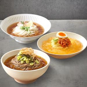 [살얼음동동세트]하코야오리지널냉메밀소바2인분+하코야오리지널냉우동2인분+김치말이국수2인분