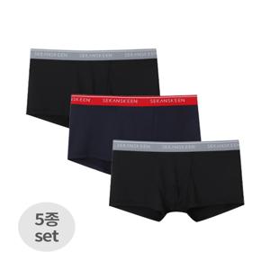 [최초가 89,500원] 남성 아웃밴드 사각 드로즈 5종 세트