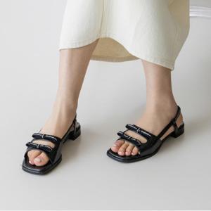[최초가 99,000원] 쁘띠 보우 플랫샌들 Black 2cm