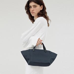 [정상가 148,000원]LEATHER-HANDLE CABAS BAG - NAVY