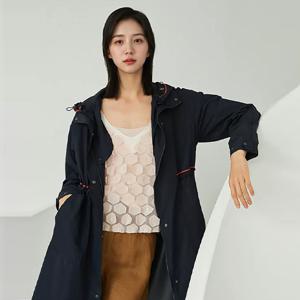 [CJ단독][최초가 129,900원]클로엔 후드 웨더 롱 트렌치코트