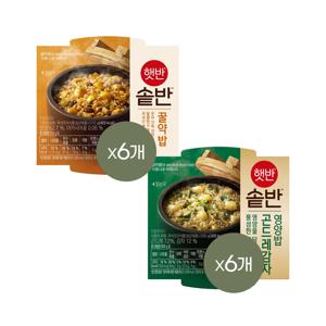 햇반 솥반 꿀약밥 210g x6개+곤드레감자영양밥 200g x6개